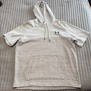 Under Armour Light Gray Short Sleeve Hoodie